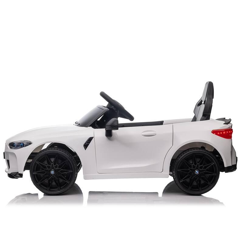 BMW M4 12v Kids ride on toy car 2.4G W/Parents Remote Control,Three speed adjustable,A handle with wheels and a pull