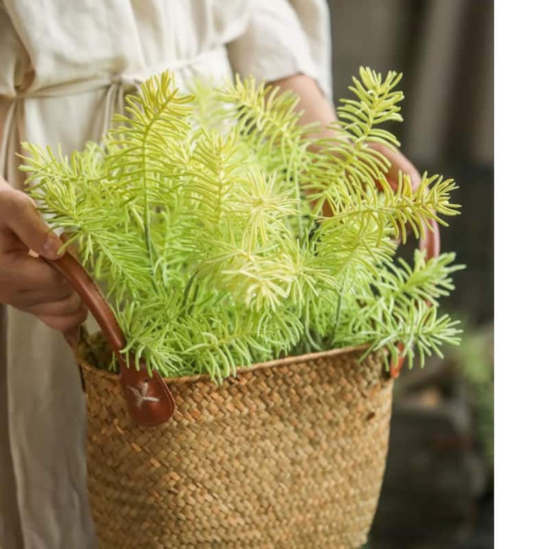 RusticReach Faux Pine Leaf Stem 17.7" Tall