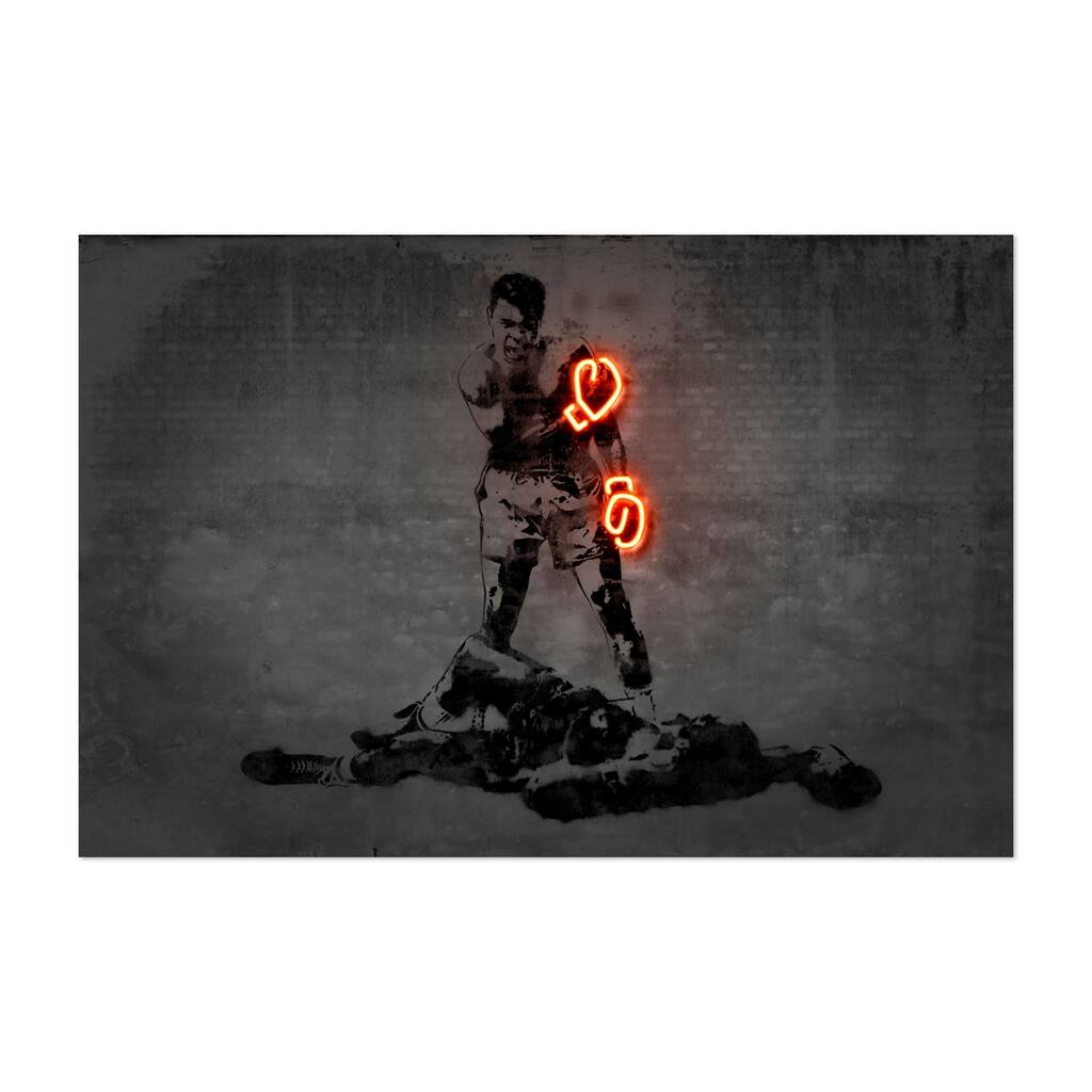 Muhammad Ali Neon Pop Art Street Art Unframed Wall Art Print/Poster