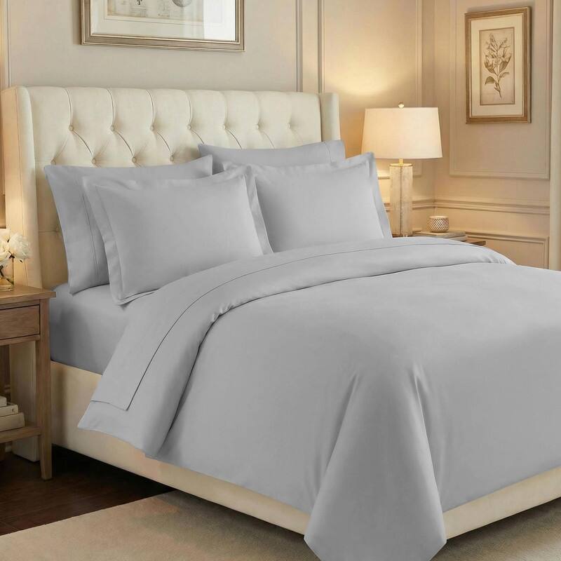 Superior 700 Thread Count Solid 3 Piece 100-percent Egyptian Cotton Duvet Cover Set