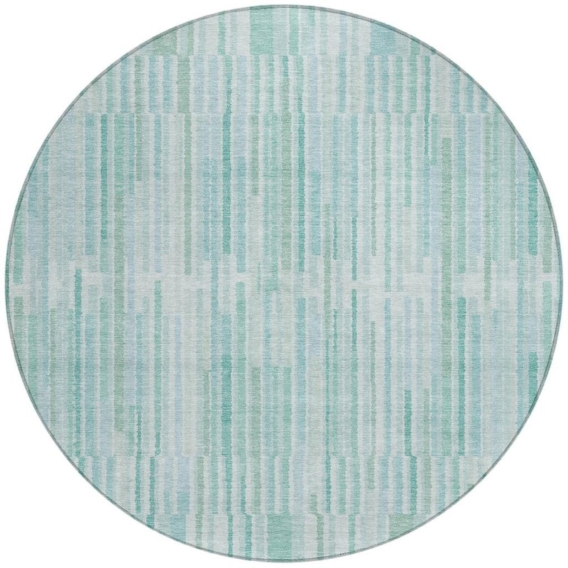 HomeRoots Striped Transitional Rectangle Outdoor Rug