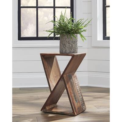 Taos Recycled Wood Accent Table