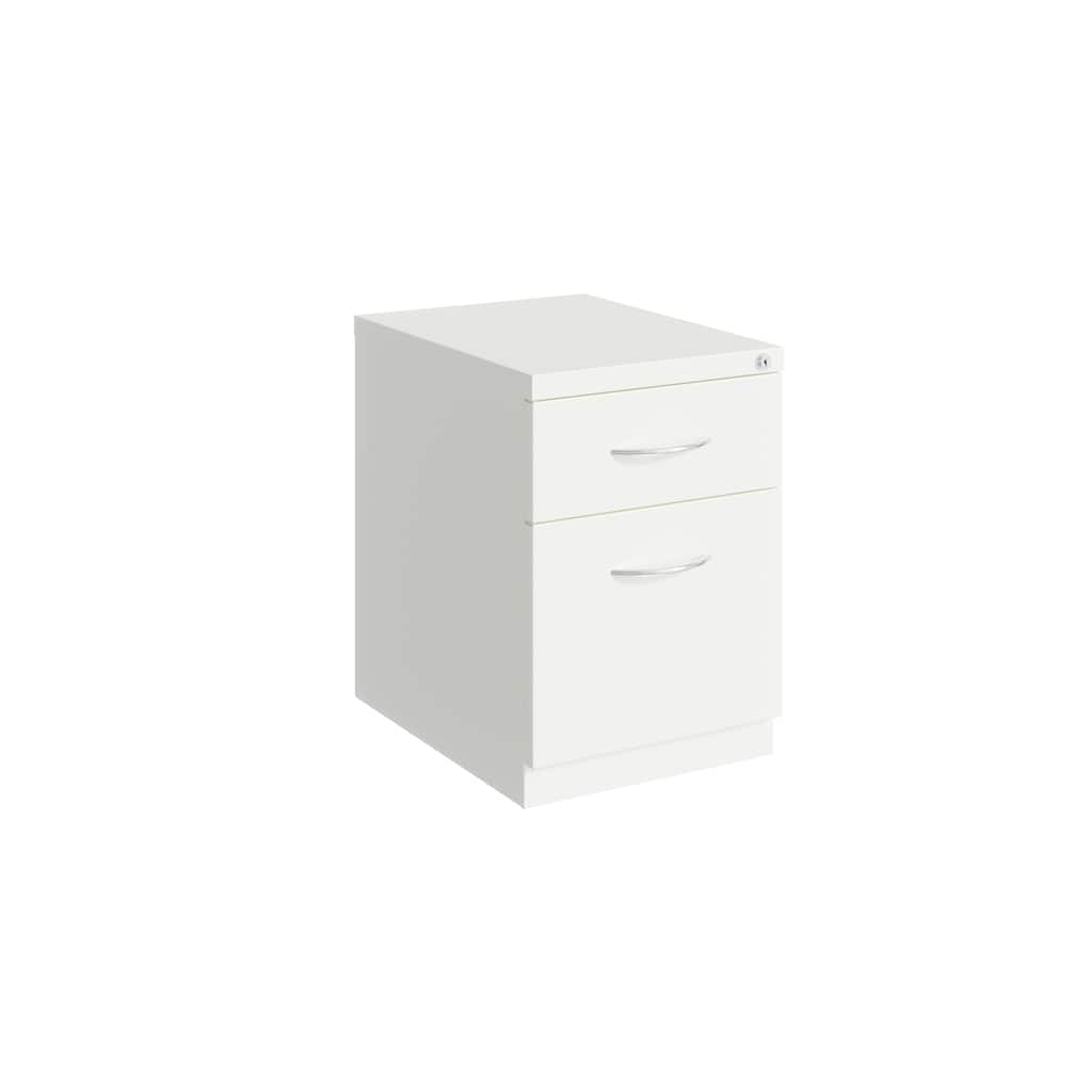 20" Deep Metal Mobile Pedestal File Cabinet 2 Drawer for Home and Office
