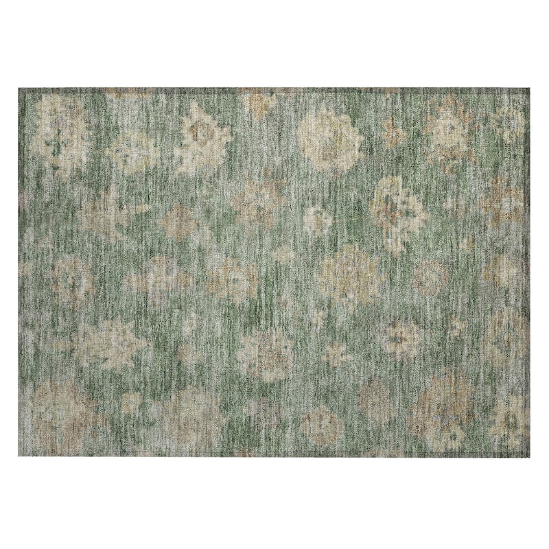Machine Washable Indoor/ Outdoor Casual Traditional Chantille Rug