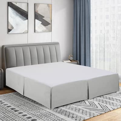 Swift Home Easy Fit Tailored Pleat Microfiber Bed Skirt with 14-inch Drop