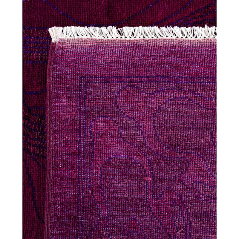 Overdyed One-of-a-Kind Hand-Knotted Area Rug - Purple - 8' 1" x 11' 10"