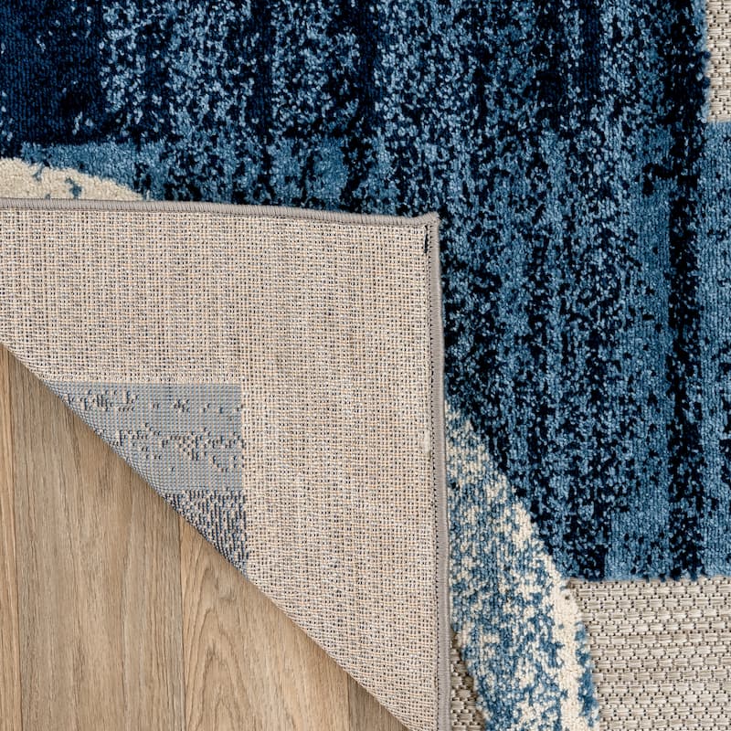 World Rug Gallery Modern Boxes Abstract Indoor/Outdoor Area Rug