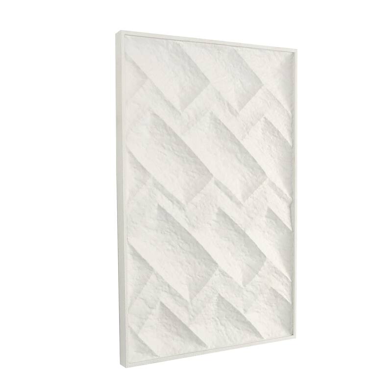 Metal Abstract Geometric Dimensional Home Wall Decor - White - Roche River Decor
