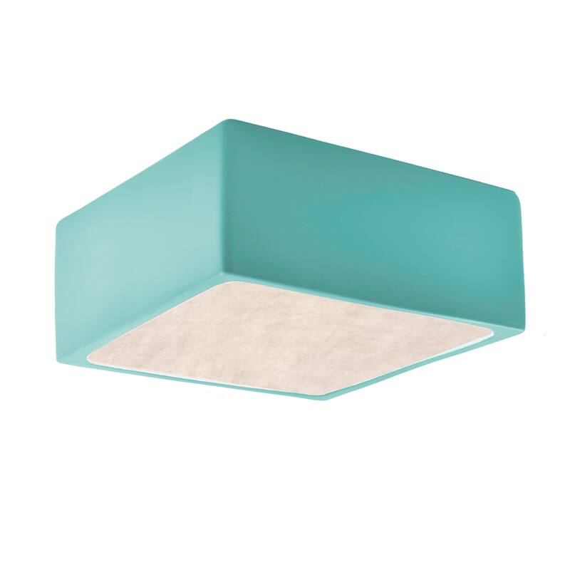 Justice Design Group Short Square LED Outdoor Flush-Mount - Reflecting Pool