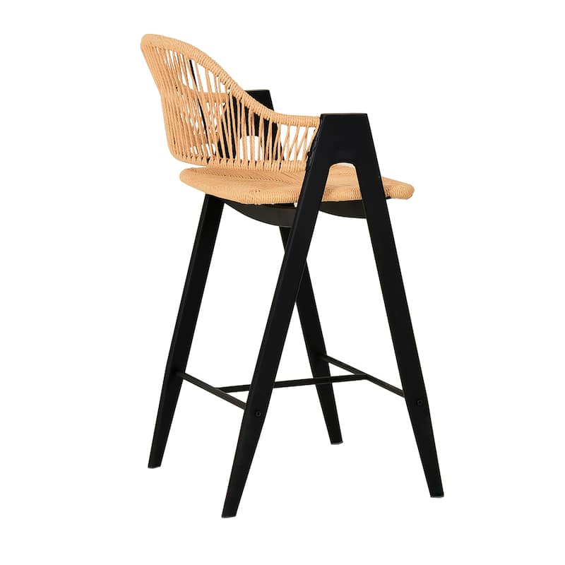 Modrest Gayle Modern Rattan Counter Stool (Set of 2)