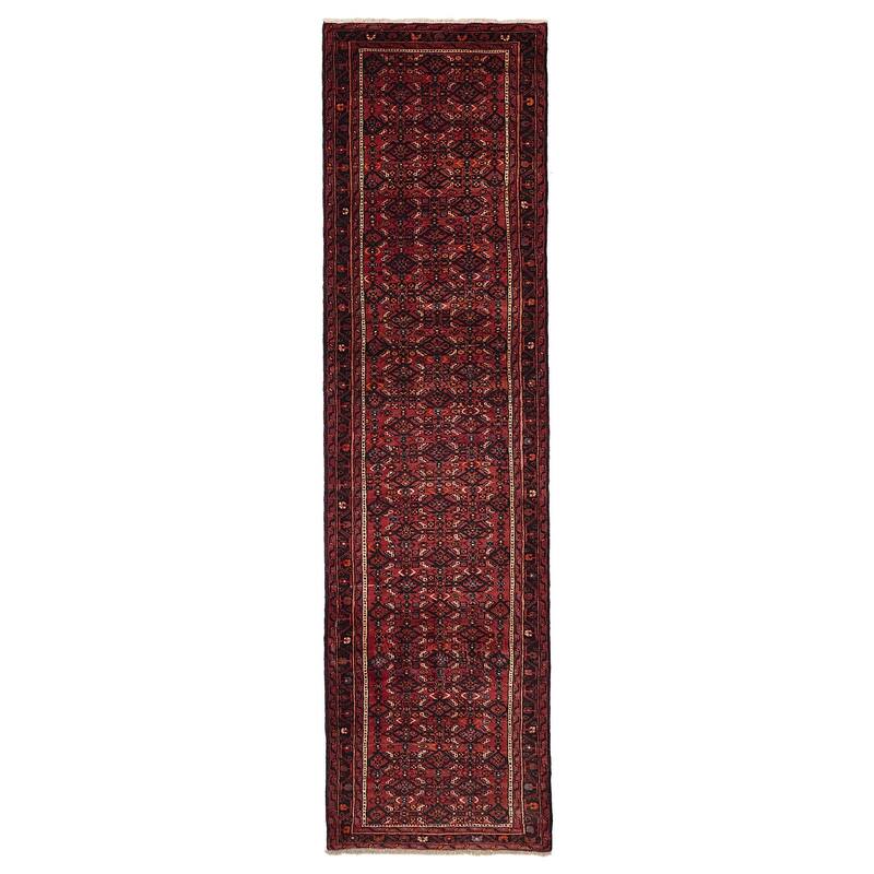 ECARPETGALLERY Hand-knotted Andelz Red Wool Rug - 3'0 x 11'7