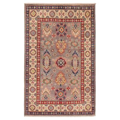 ECARPETGALLERY Hand-knotted Uzbek Ghazni Taupe Wool Rug - 3'2 x 5'0