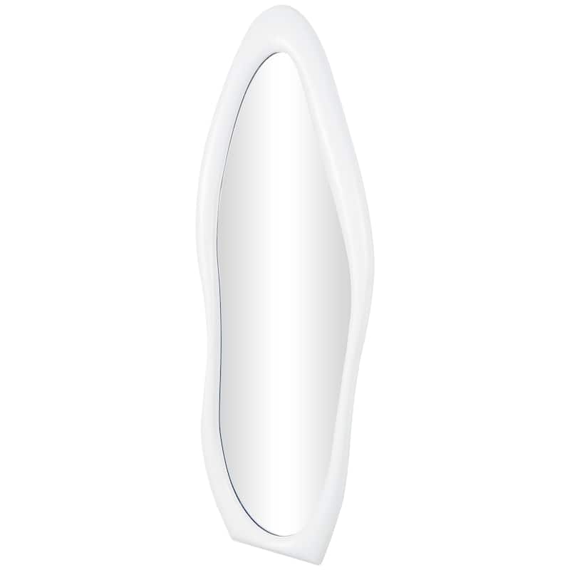 Black or White Wooden Abstract Wavy Wall Mirror