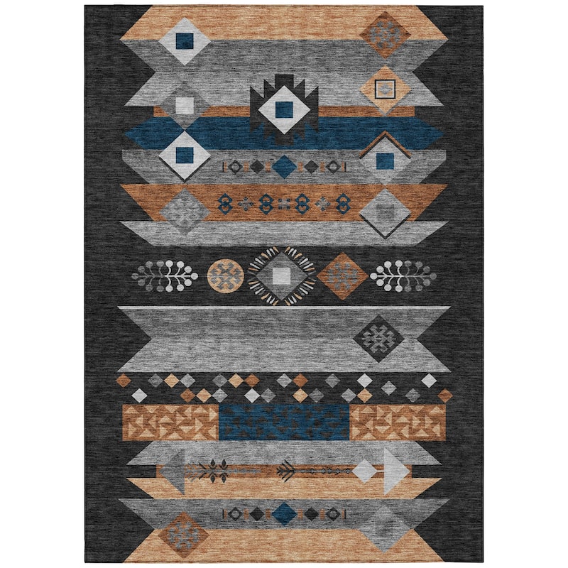 Machine Washable Indoor/ Outdoor Global Tuca Chantille Rug