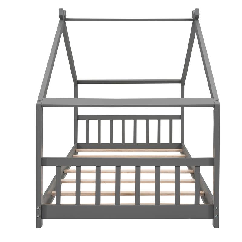 Pine House Platform Bed with Headboard & Footboard
