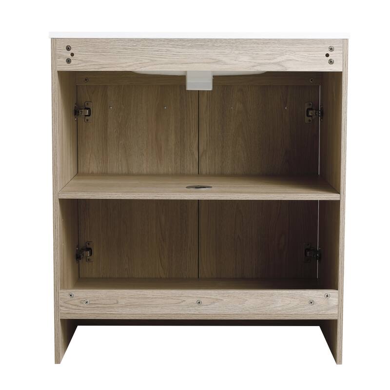 Bathroom Vanity With Sink In 30 Inch, Freestanding Bathroom Vanity With Soft Close Door