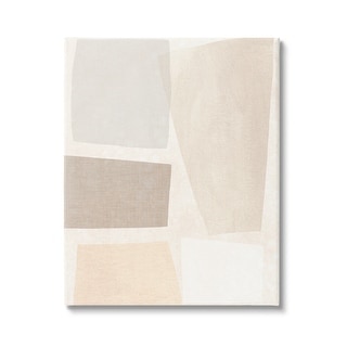 Stupell Modest Neutral Toned Blocked Abstract Shapes Canvas Wall Art ...