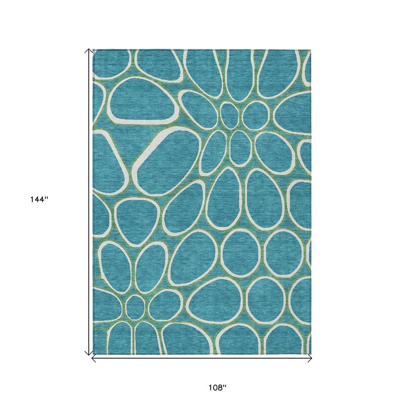 HomeRoots Abstract Transitional Rectangle Outdoor Rug