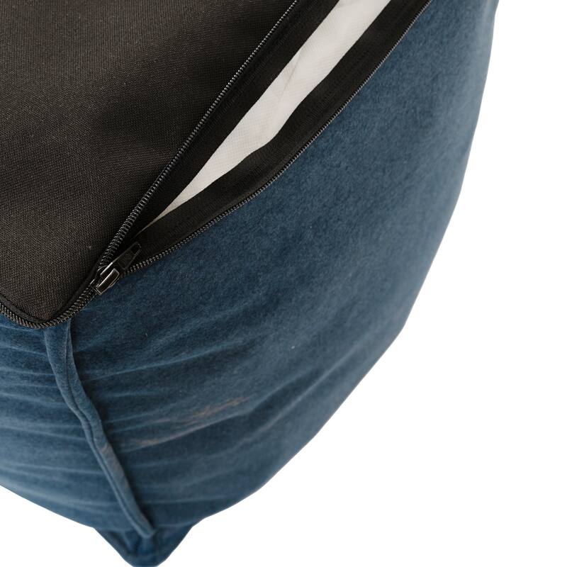 Qiviut Blue Square Pouf