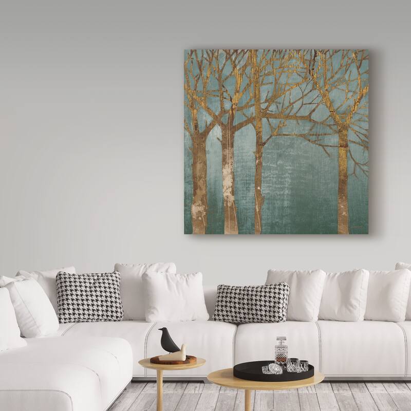 Kathrine Lovell 'Golden Day Turquoise' Canvas Art