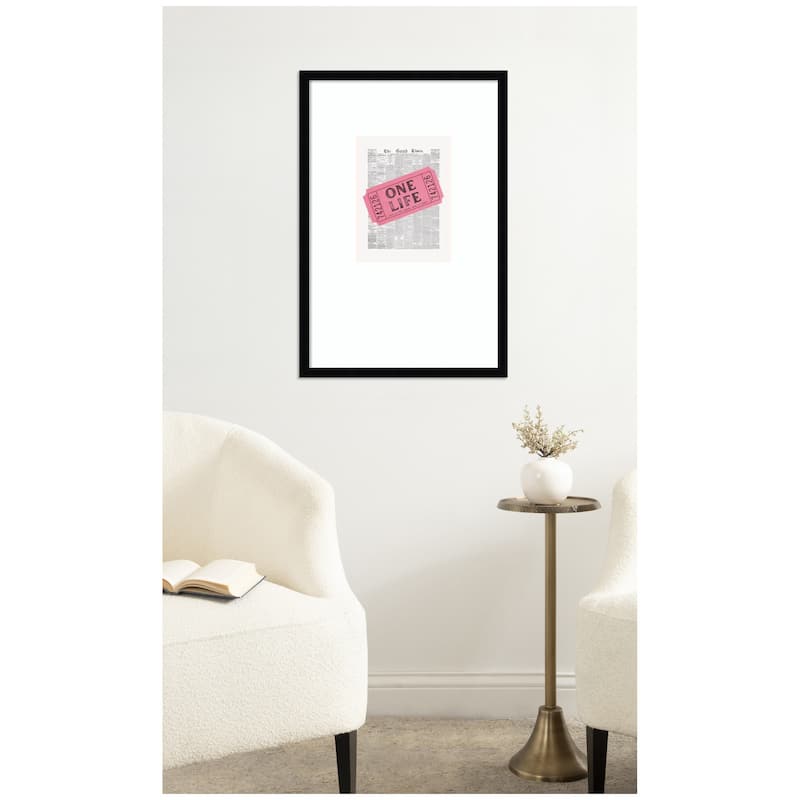 Kate and Laurel Ticket One Life by Honey Island Studio Framed Wall Art Print