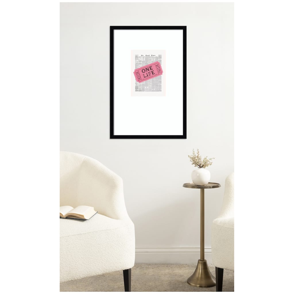 Kate and Laurel Ticket One Life by Honey Island Studio Framed Wall Art Print