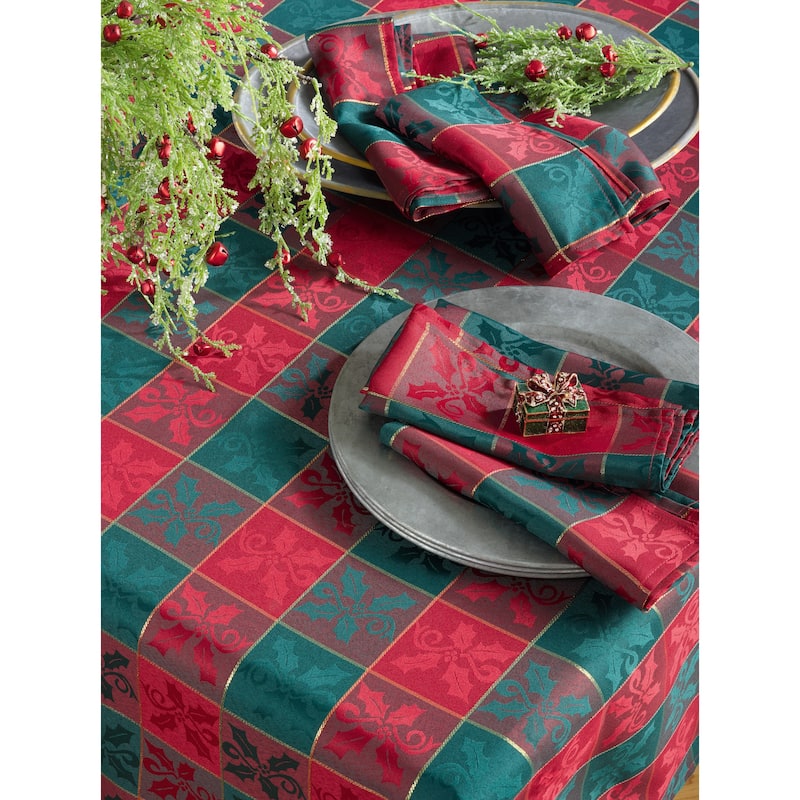 Royal de Noel Collection Plaid Dinner Napkins (Set of 12)