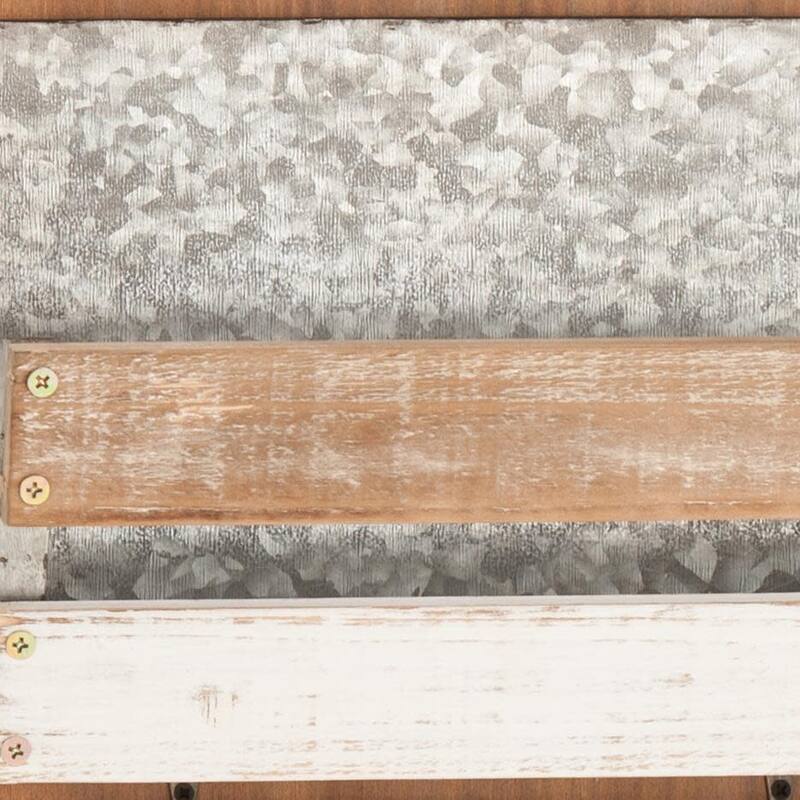 Wood Magazine Rack Holder - Brown - Roche River Decor