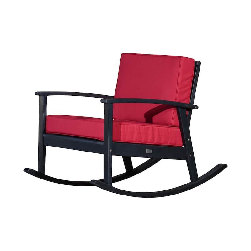 DTY Outdoor Living Longs Peak Eucalyptus Rocking Chair with Cushions