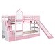 preview thumbnail 43 of 46, Castle Bunk Bed with Slide & Storage Stairs, Wooden Storage Bedframe