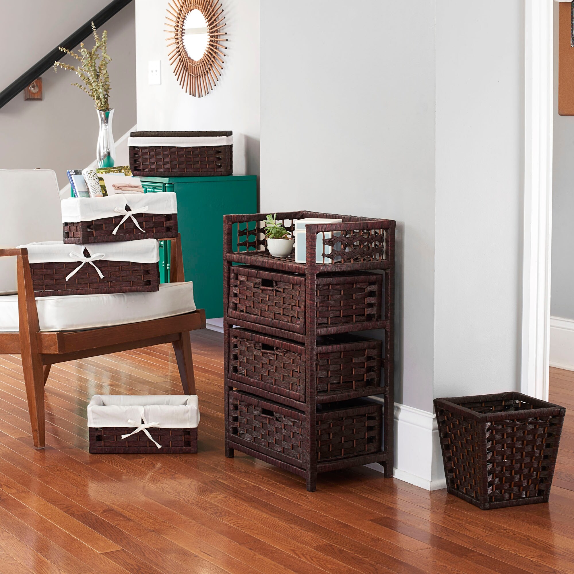 Household essentials paper rope 3 drawer chest online