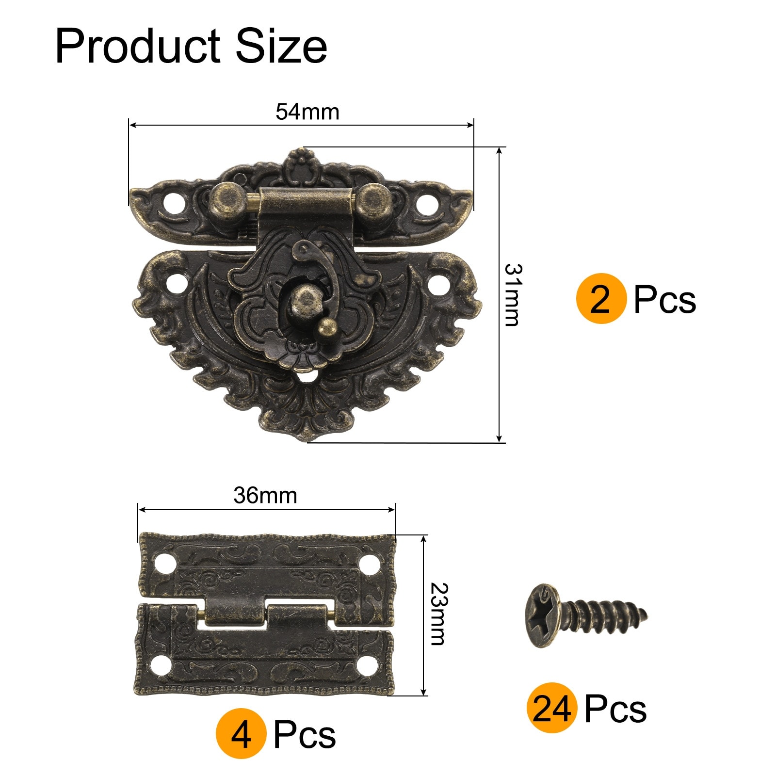 Screws for Decorative Cabinet Small Wooden Box