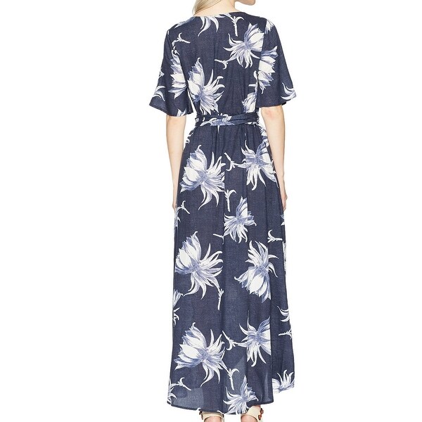 roxy floral wrap dress