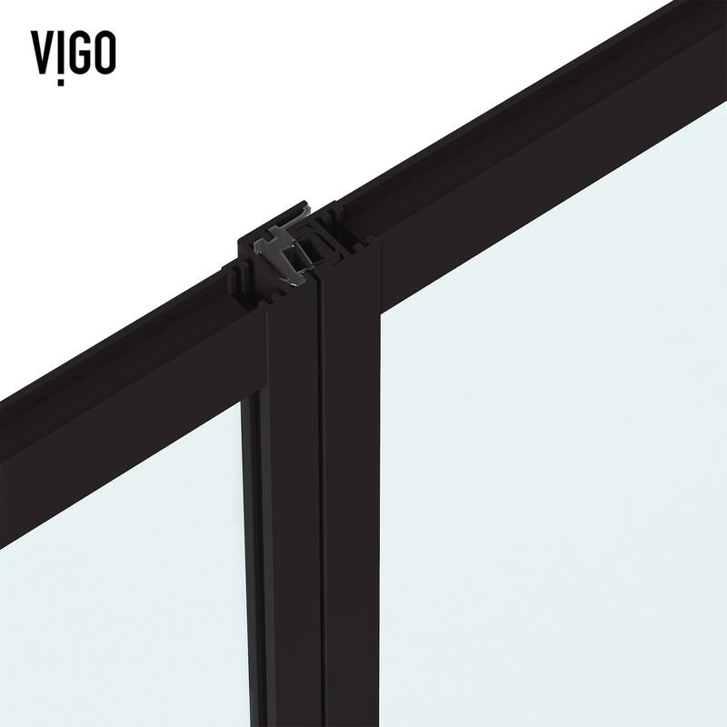 Vigo VG6084CL6074 Noma 74" High x 60" Wide Hinged Framed Shower Door