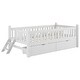 preview thumbnail 11 of 22, Low Twin Platform with 2 Drawers & Guardrails for Kids Room