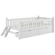 preview thumbnail 29 of 28, Twin Size Platform Bed for Kids with Partial Guardrail and 2 Pull-Out Storage Drawers, Low Profile Wooden Frame