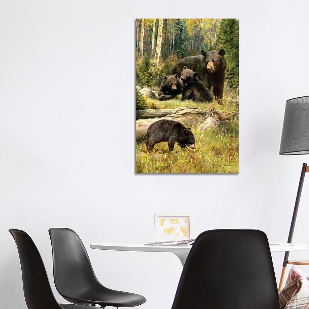 iCanvas "Black Bear Family" by Greg & Company Canvas Print