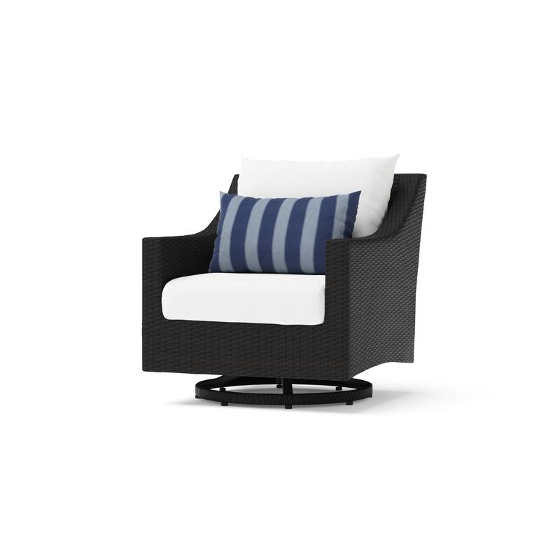 Deco 5 Piece Sunbrella Outdoor Patio Motion Fire Chat Set