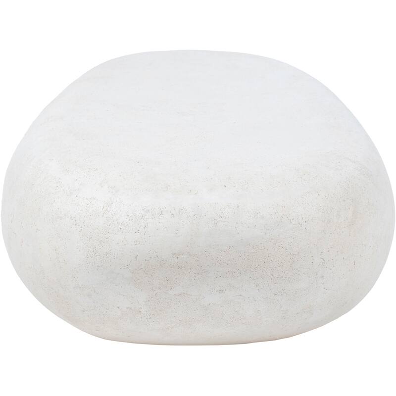 Traditional Stone Accent Bench - 46.75" - White