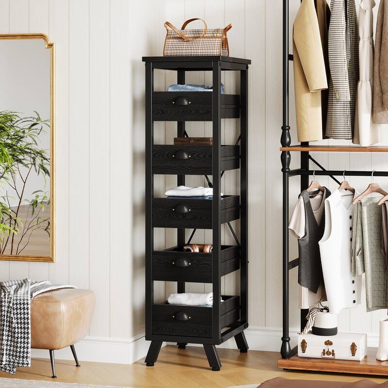 5-Drawer Chest with Metal Knobs