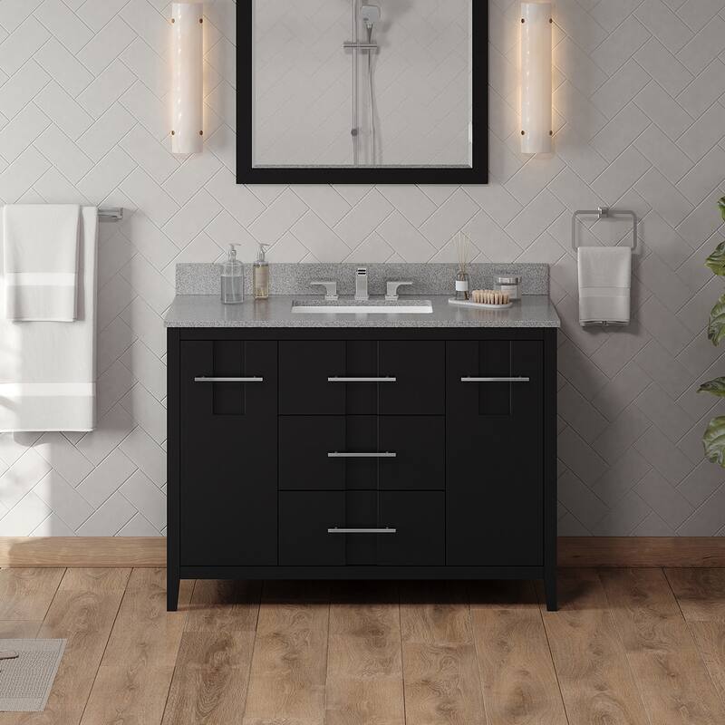 Jeffrey Alexander VKITKAT48R-MARBLE Katara 48" Free Standing Vanity