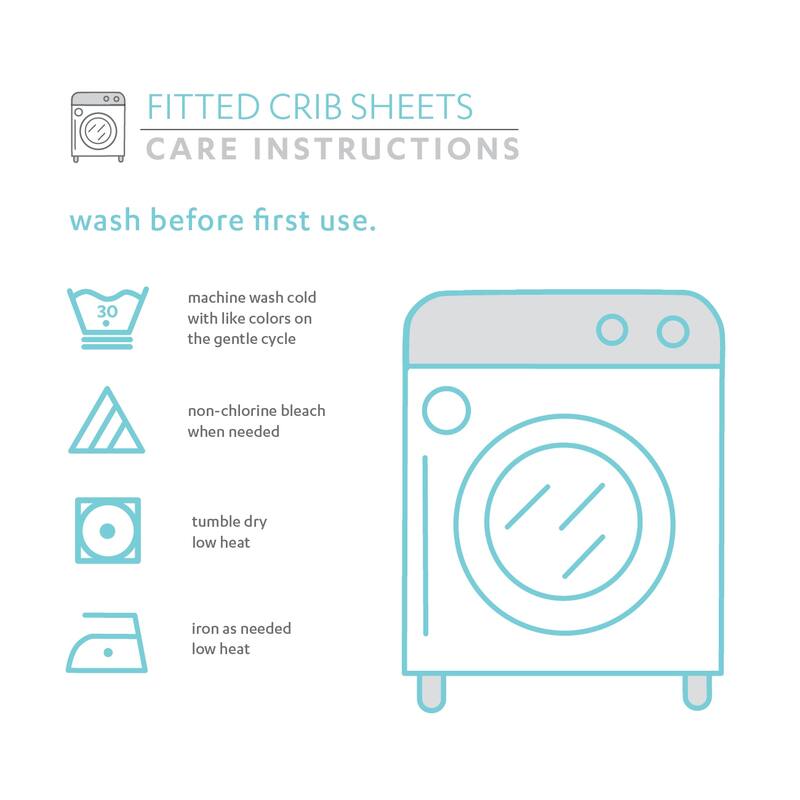 Hello Spud Narwhal Organic Cotton Fitted Crib Sheet 52"x 28" x 9" On Sale Bed Bath