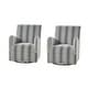 preview thumbnail 19 of 31, HULALA HOME Pancy Traditional Swivel Armchair with Jacobean Strip Pattern Set of 2