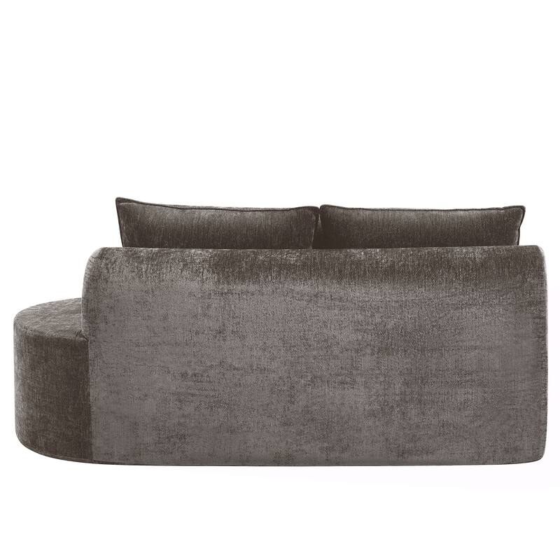 Christopher Knight Home - Curved Modular 138.6" Upholstered Sectional Sofa