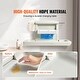 preview thumbnail 10 of 8, Gray HDPE Foldable Wall Baby Changing Table with Safety Belt & Rods - 33.86 x 22.24 x 19.69 inch