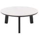 preview thumbnail 4 of 10, SAFAVIEH Arkady Round Marble Top Coffee Table - 36" W x 36" D x 16" H White/Black