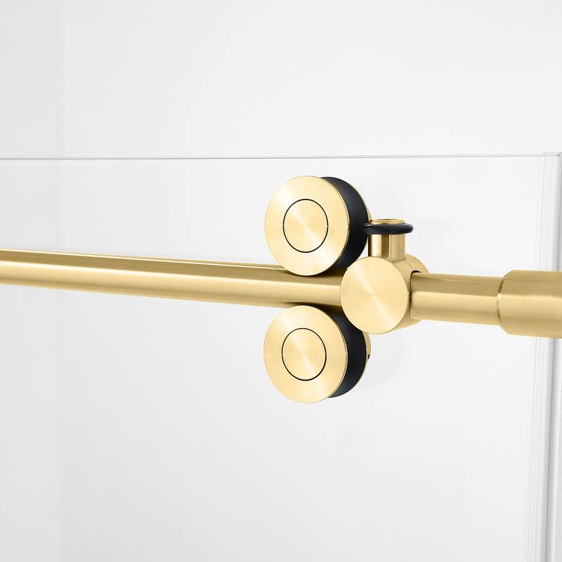 Villena 60" W x 58" H Single Sliding Frameless Tub Door
