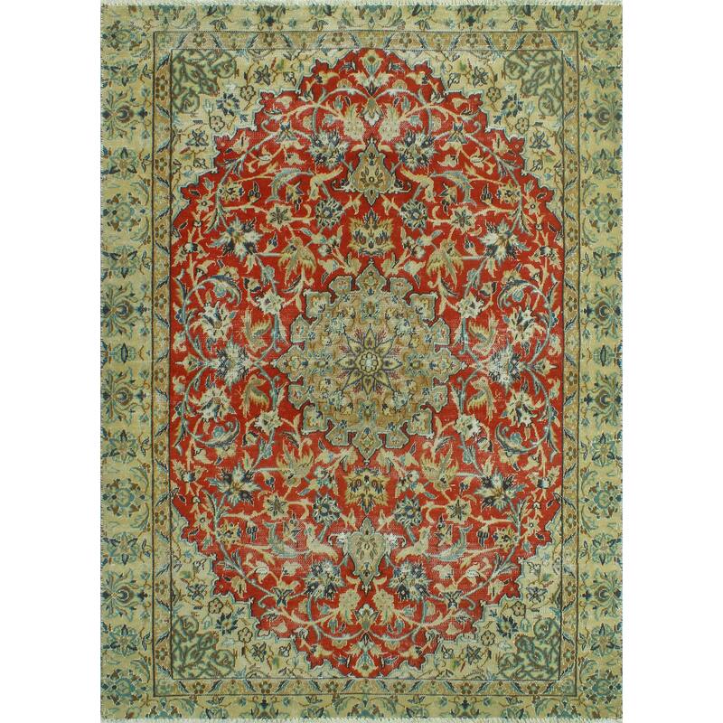 Semi Antique Gunner Red/Beige Rug - 3'6" x 5'2"