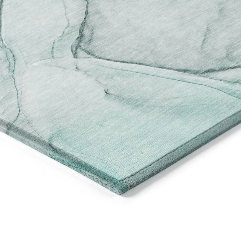 Machine Washable Indoor/ Outdoor Abstract Chantille Rug