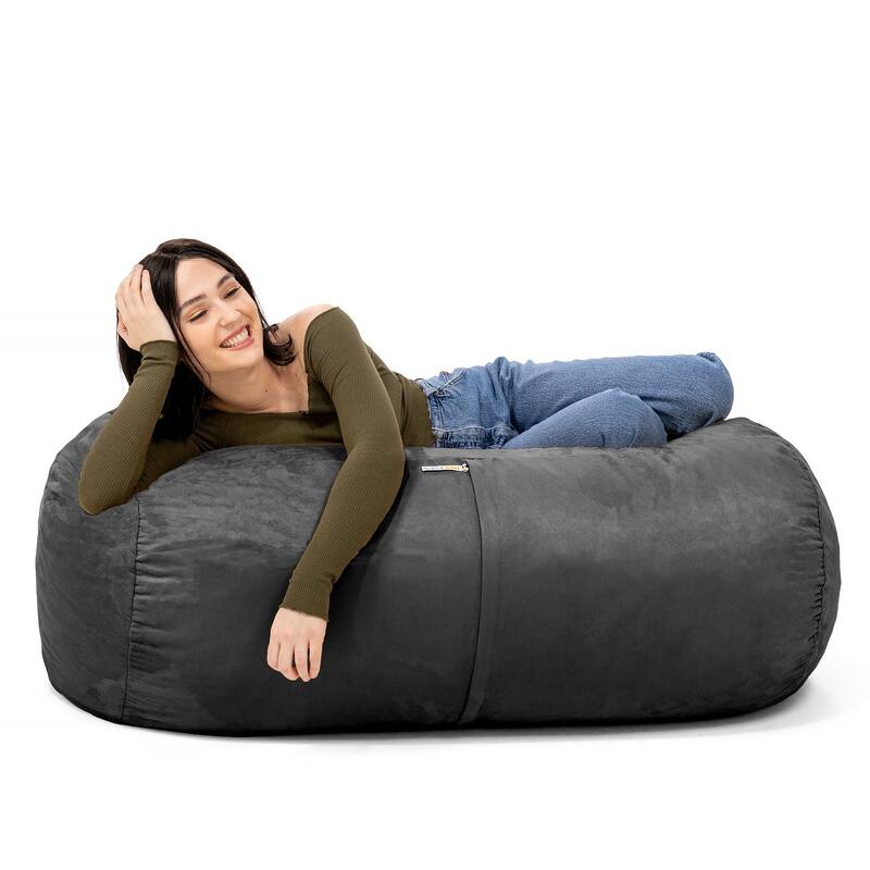 Rectangular Bean Bag Lounger - 4' - Black